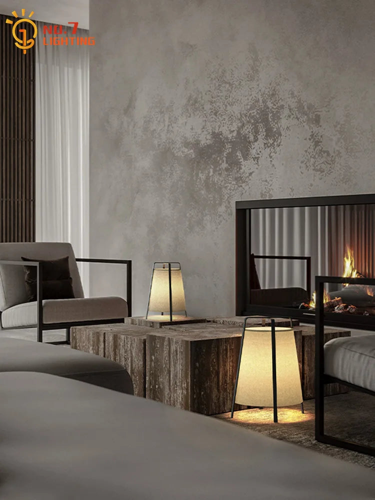 Afralia™ Wabi-sabi Zen Art LED Table Lamp E27 Modern Light Fixture Bedroom Decor