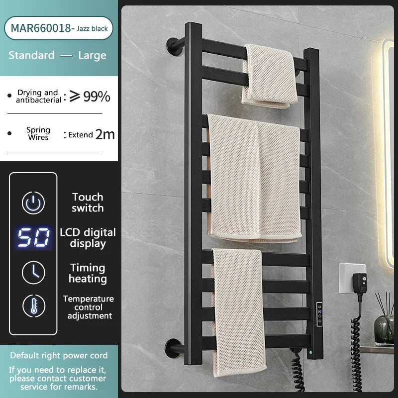 Afralia™ Electric Towel Radiator Warmer Rack for Smart Bathroom Storage and Heating