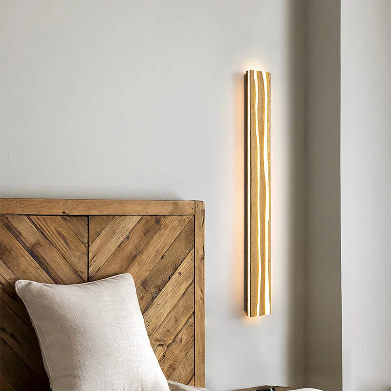 Afralia™ Wooden Wall Sconce LED Light for Bedroom & Living Room