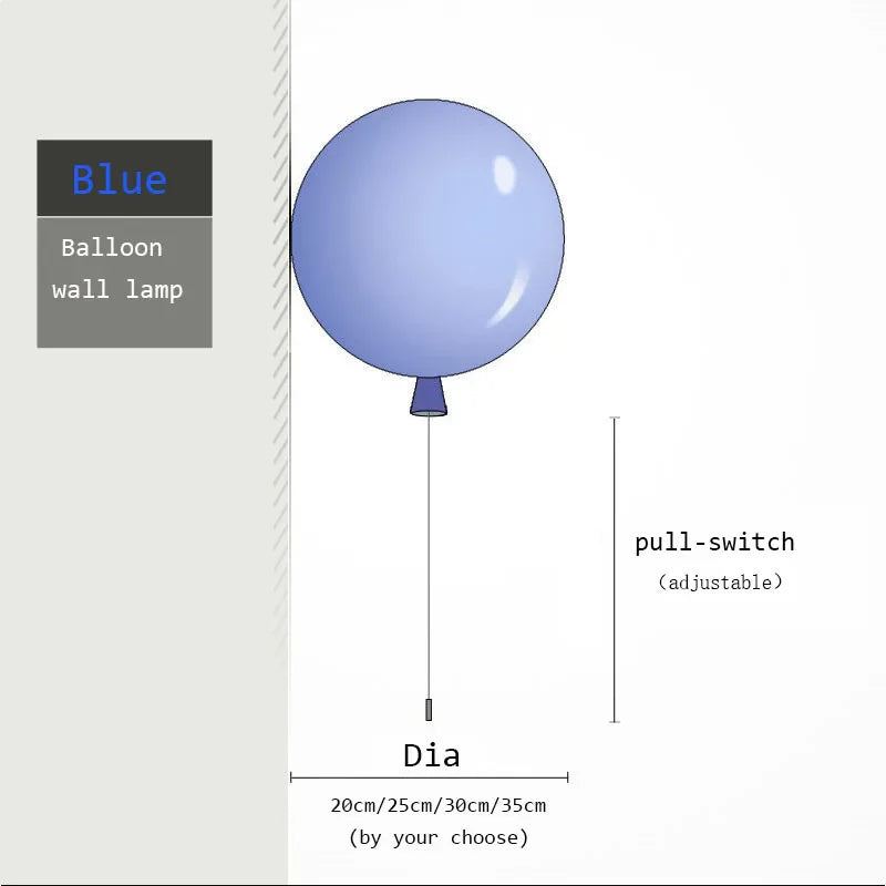 Afralia™ Colorful Balloon LED Wall Lamps with Memory Function