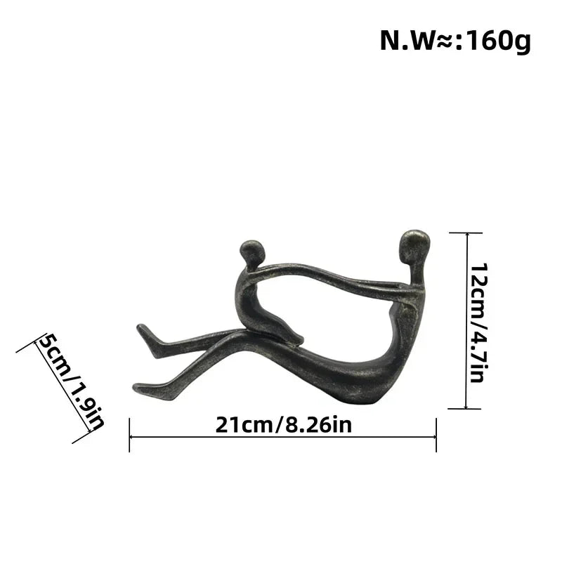 Afralia™ Abstract Family Resin Sculpture for Desk Decor and Room Aesthetic