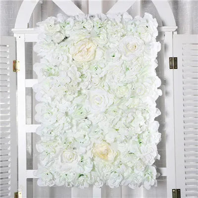 Afralia™ Silk Rose Flower Wall Decor Champagne Artificial Wedding Backdrop