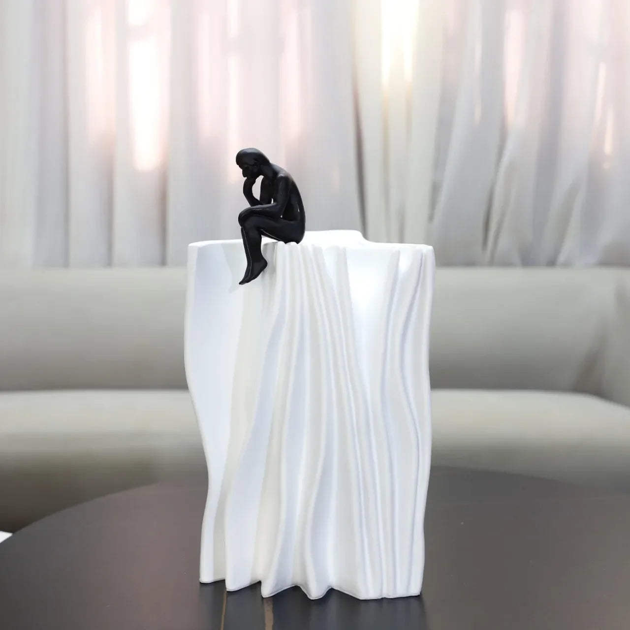 Afralia™ Resin Handicraft Abstract Figure Sculpture Home Decoration Figurines