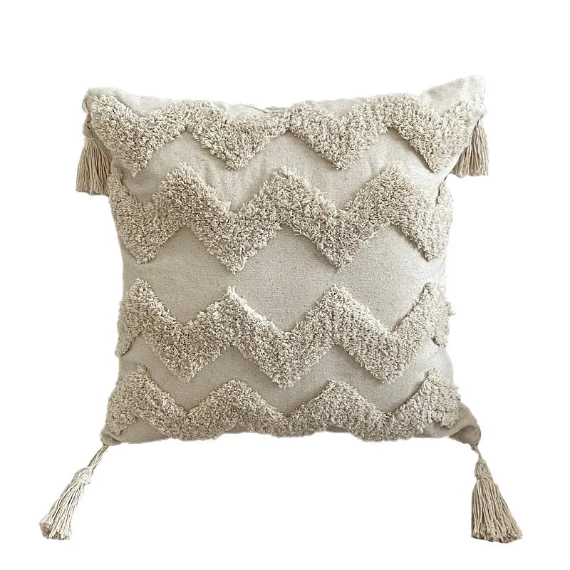 Afralia™ Tufted Tassel Throw Pillow Cover 45*45 - Wholesale Decorative Cushion Case