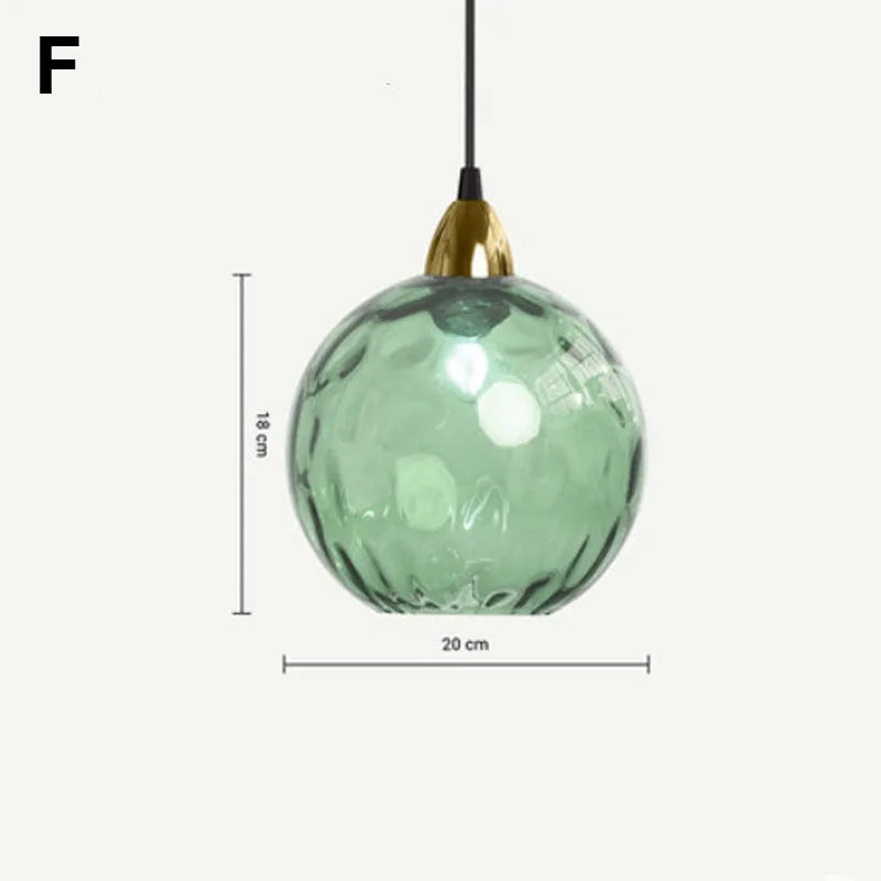 Afralia™ Glass Ball Lustre Pendant Lights - Modern Kitchen Hanging Fixture