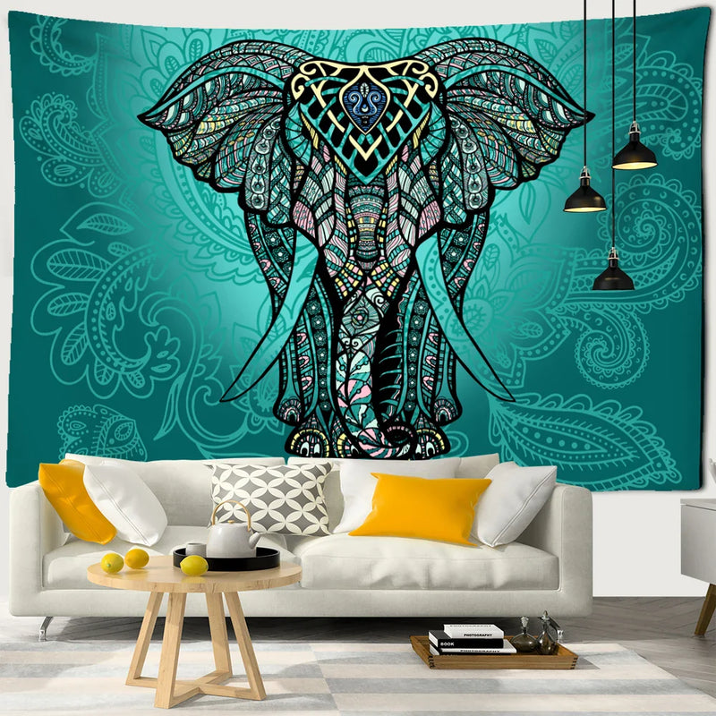 Afralia™ Elephant Mandala Tapestry Tree of Life Wall Hanging Psychedelic Witchcraft Home Decor