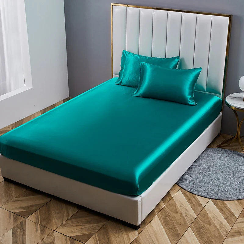 Afralia™ Luxury Satin Sheet Set: High End Rayon, 4 Pieces, King Queen Twin Full