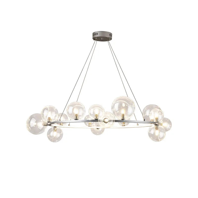 Afralia™ Glass Ball G9 LED Chandelier: Modern Minimalist Nordic Design