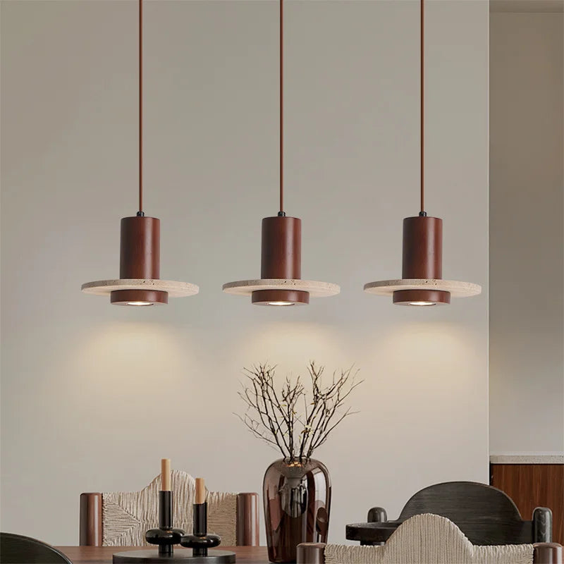 Afralia™ Wood LED Pendant Lamp for Elegant Room Decor & Wabi Sabi Style