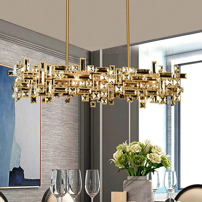 Afralia™ Modern Crystal Chandelier for Home Decor and Lighting