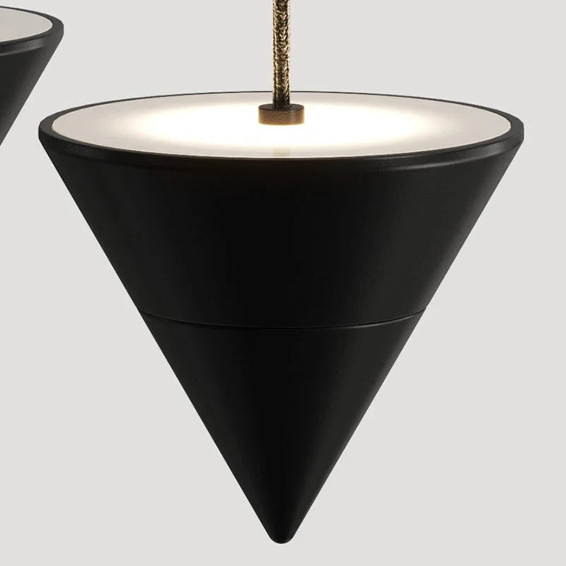 Afralia™ LED Conical Pendant Light: Art Deco Design, Height Adjustable for Dining Room & Kitchen.