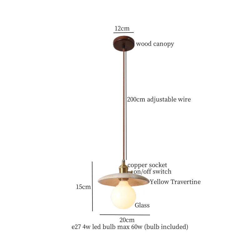 Afralia™ Glass Ball LED Pendant Light Yellow for Home Decor Dining Living Room