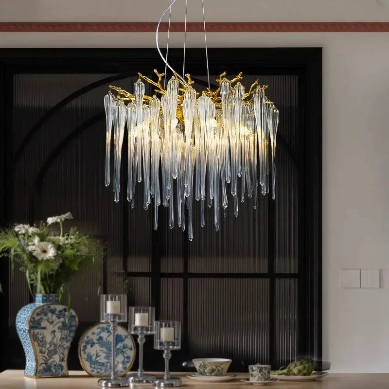 Afralia™ Modern Luxury Gold Crystal Chandelier for Living Room, Dining Room, Bedroom