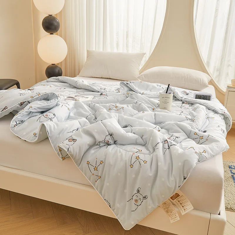 Afralia™ Summer Chill Quilt: Soft, Silky & Breathable Cooling Comforter