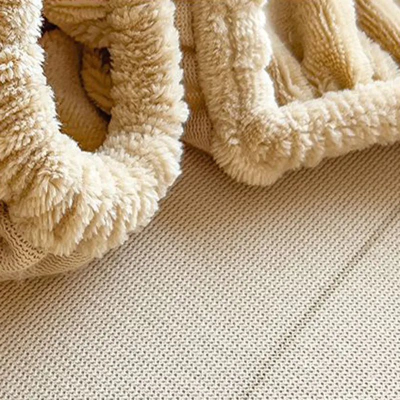 Afralia™ Cozy Milk Velvet Fitted Sheet for Autumn & Winter Mattress Topper