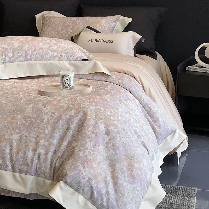 Afralia™ Egyptian Cotton Bedding Sets for Queen King Ru Size Bed Linens