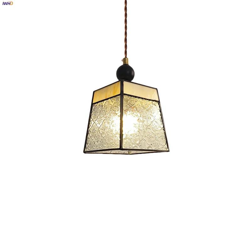 Afralia™ Clear Glass LED Pendant Light Adjustable Hanging Lamp for Dining Room