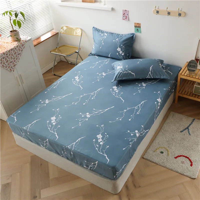 Afralia™ Night Sky Moon Fitted Sheet Set - 3Pcs, All Season Bedspread