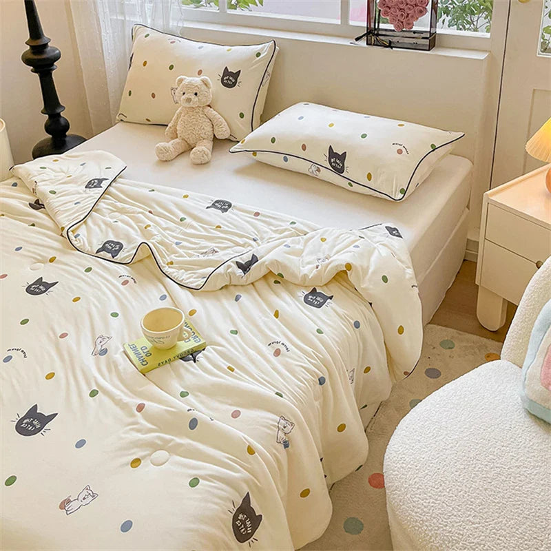 Afralia™ Kids' Summer Quilt: High-End Knitted Fabric, Super Soft & Breathable Comforter