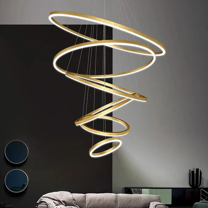 Afralia™ Nordic Stair Chandelier Pendant Lights Ceiling Light for Living Room Bedroom Dining Room