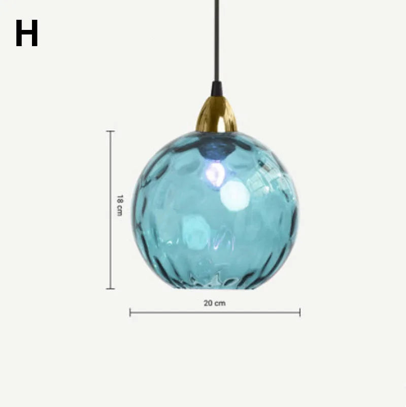 Afralia™ Glass Ball Lustre Pendant Lights - Modern Kitchen Hanging Fixture