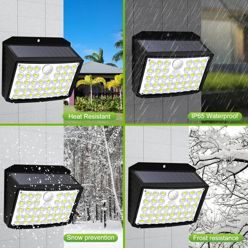 Afralia™ Outdoor Solar Motion Sensor Security Lights - 36 LED Waterproof Wall Lamp