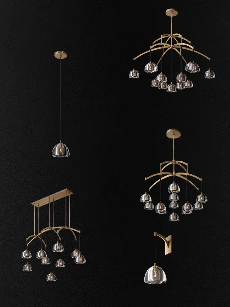 Afralia™ American Copper Crystal Chandelier: E14 LED Vintage Ceiling Lighting for Living Room