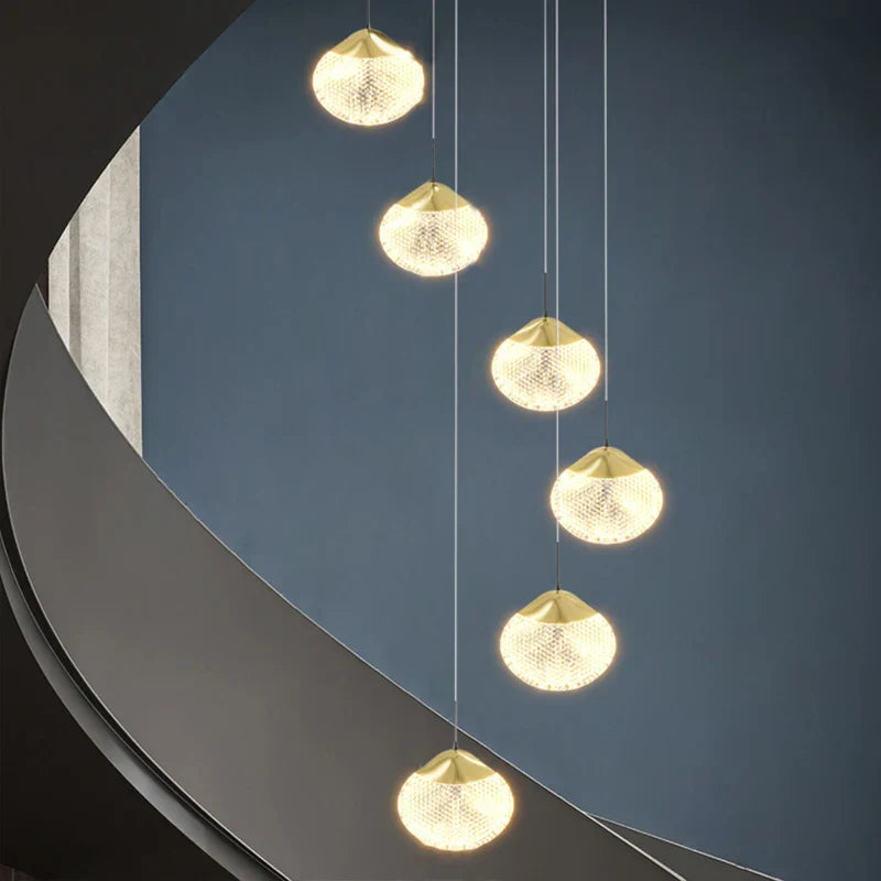 Afralia™ Modern Spiral Staircase Chandelier for Elegant Living Spaces