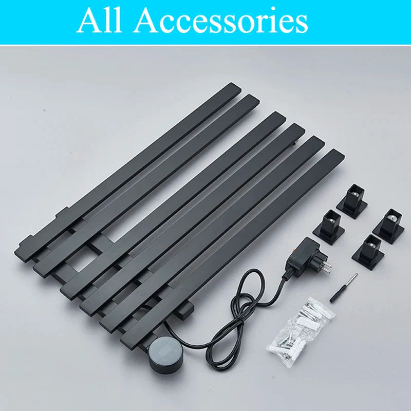 Afralia™ Digital Touch Bathroom Towel Warmer Rack - Smart Home Aluminum Dryer