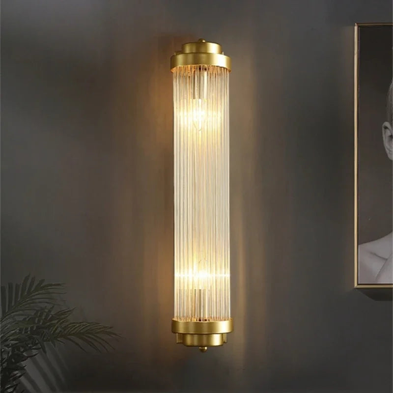 Afralia™ Crystal LED Wall Sconce: Luxury Nordic Glass Luminaire for Staircase & Bedroom