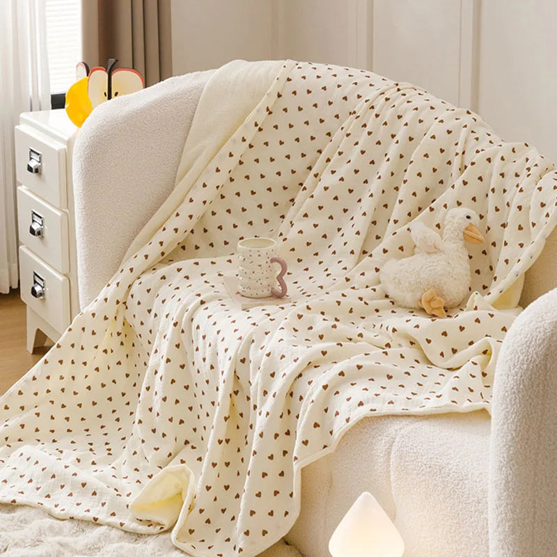 Afralia™ Soft Cotton Printed Cover Blanket: Cozy, Skin-Friendly, Summer Comforter