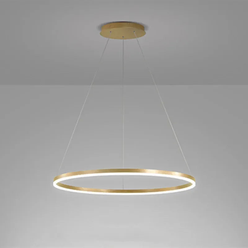 Afralia™ Modern LED Dimmable Chandelier Suspend Lighting, Aluminium Circle Ring Pendant Lights