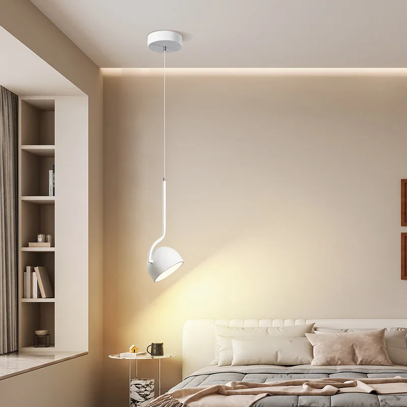 Afralia™ Spoon Iron LED Pendant Light for Bedroom, Living Room, Study, Office Illumination