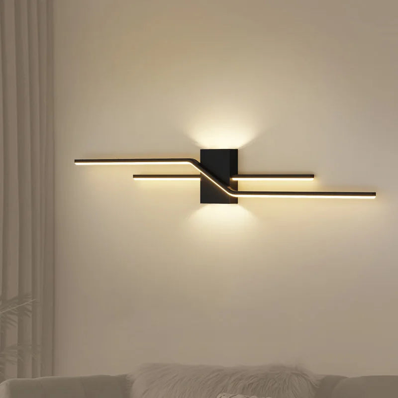 Afralia™ Modern Minimalist LED Wall Light Black White Up Down Lighting Indoor Lustre