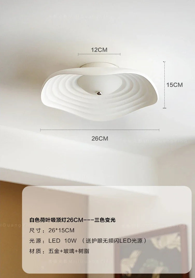 Afralia™ Lotus Leaf Ceiling Light: LED Modern Retro Resin Fixture for Home Decor & Living Space