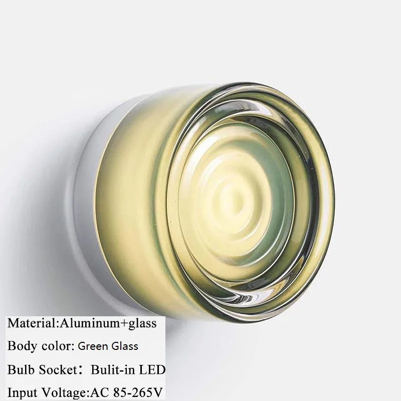 Afralia™ Moon Lamp LED Wall Lights Glass Aluminum Modern Miroir Mural