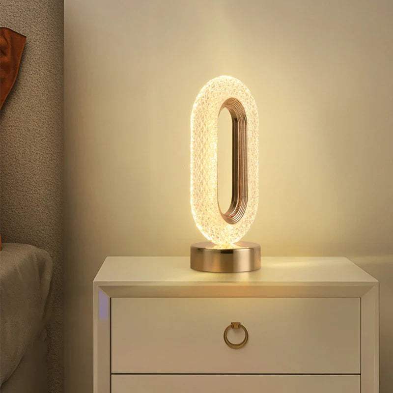 Afralia™ Crystal LED Table Lamp with Touch Control and Remote for Bedroom and Living Room