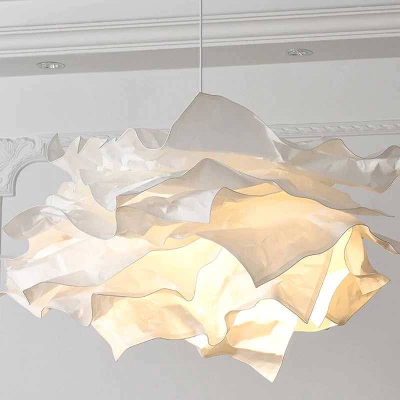 Afralia™ White Paper Pendant Lamp for Restaurant Cloth Shop E27 Ceiling Light