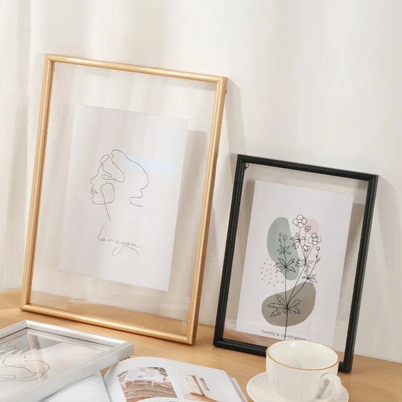 Afralia™ Clear Frame Modern Hangable Picture Frame Acrylic Home Decor