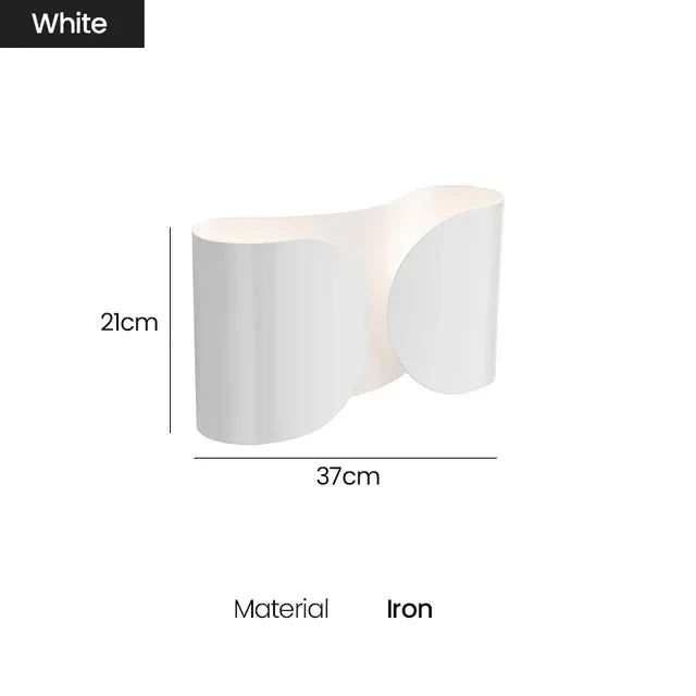 Afralia™ Modern LED Wall Sconce Light for Bedroom Decor Black Gold White Metal