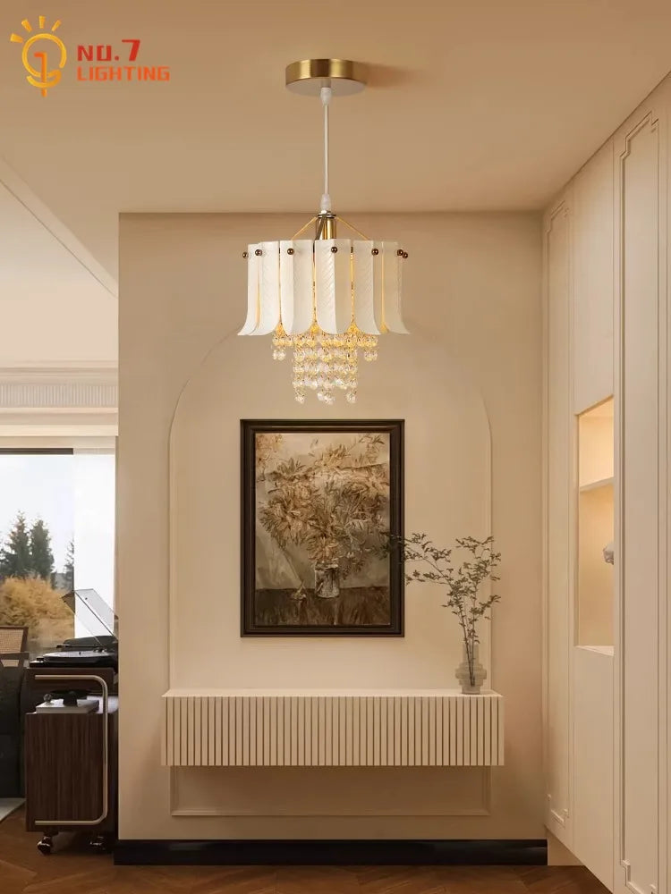 Afralia™ Crystal Pendant Lights LED E14 Modern Ceramic Luxury Atmosphere Amplify Your Space