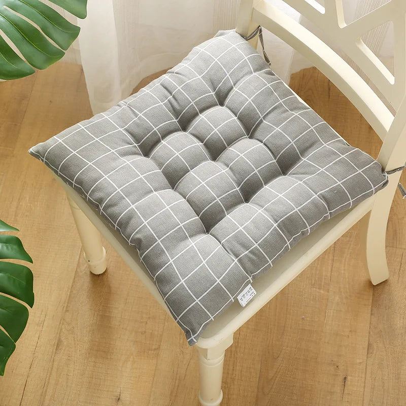 Afralia™ Square Cotton Upholstery Chair Cushion for Office, Home, Car, Garden, or Lounge