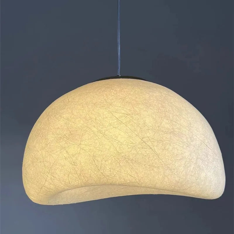 Afralia™ Nordic Wabi Sabi Silk Chandelier Pendant Lamp for Loft Bedroom - Minimalist LED Lighting