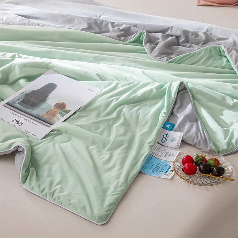 Afralia™ Silky Satin Summer Cooling Blanket Thin Quilt Lightweight Breathable Comforter