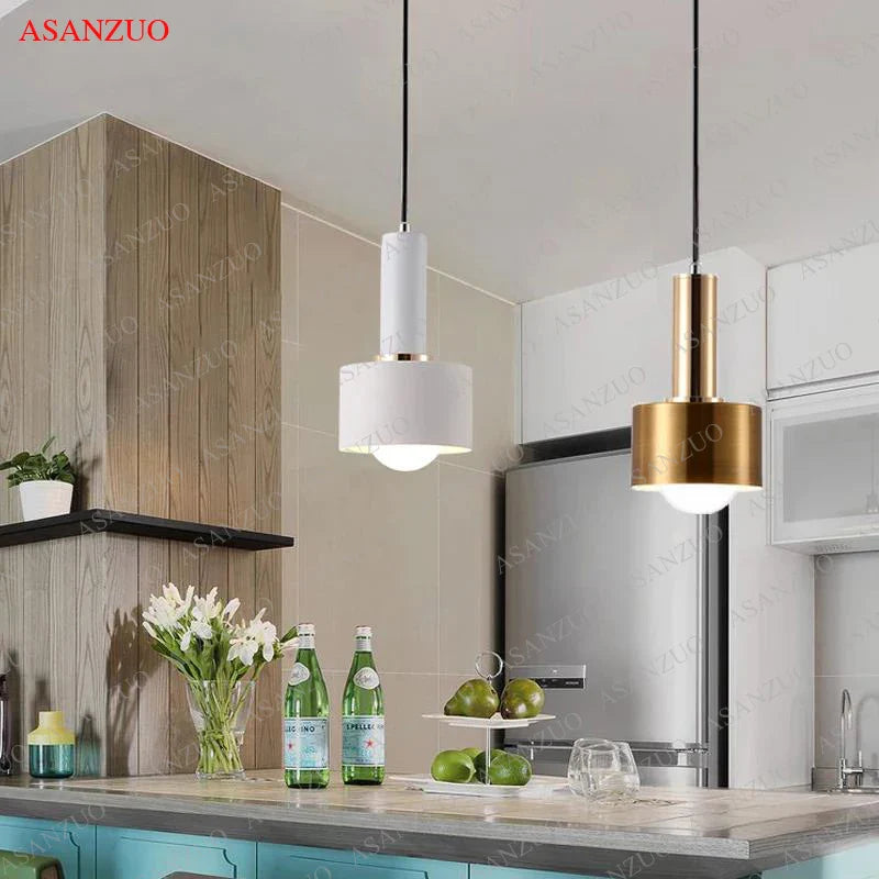 Afralia™ Modern Metal Macaron Pendant Lights - Fashion Nordic Restaurant Cafe Hanging Lamp