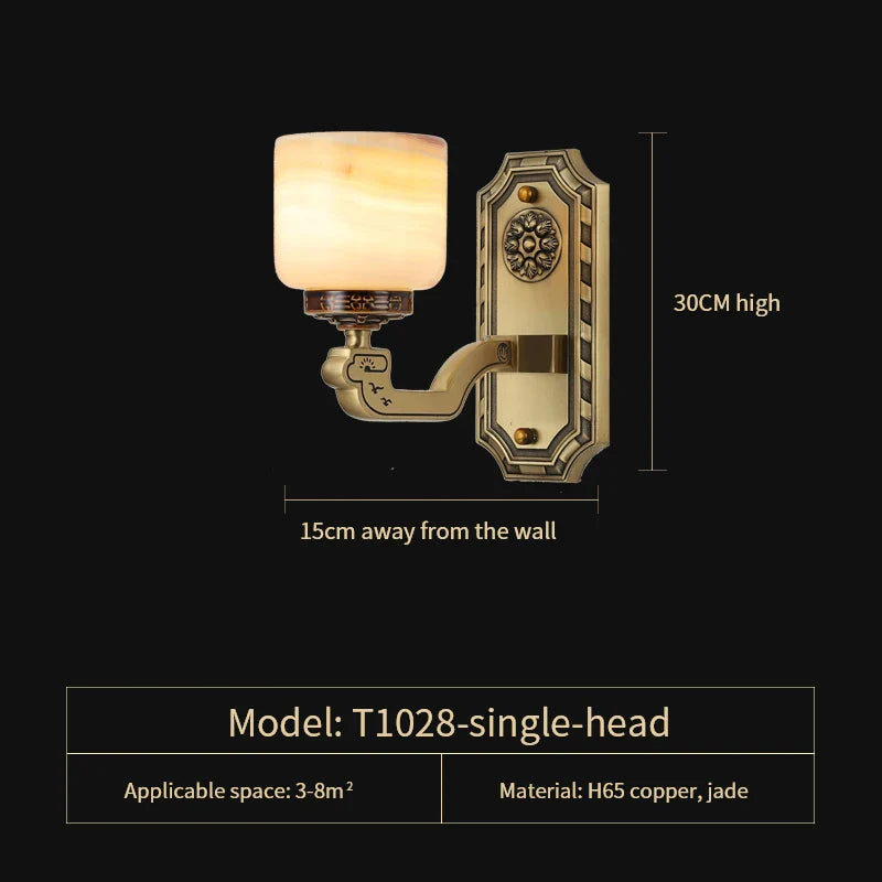 Afralia™ New Chinese Style Chandelier Living Room Light Restaurant Modern Jade Villa Large Pendant Light