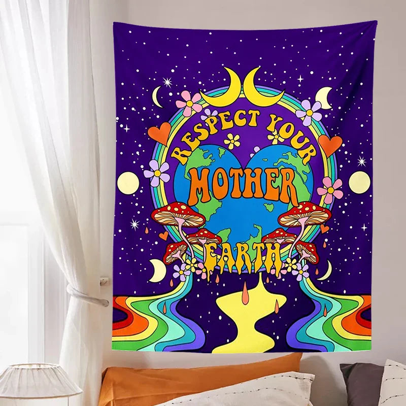 Sunshine Rainbow Tapestry Wall Hanging for Boho Room Decor by Afralia™