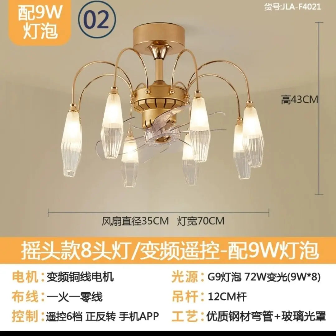 Afralia™ Ceiling Fan Lights with LED, Modern Indoor Lighting for Living Room, Bedroom, Dining Room
