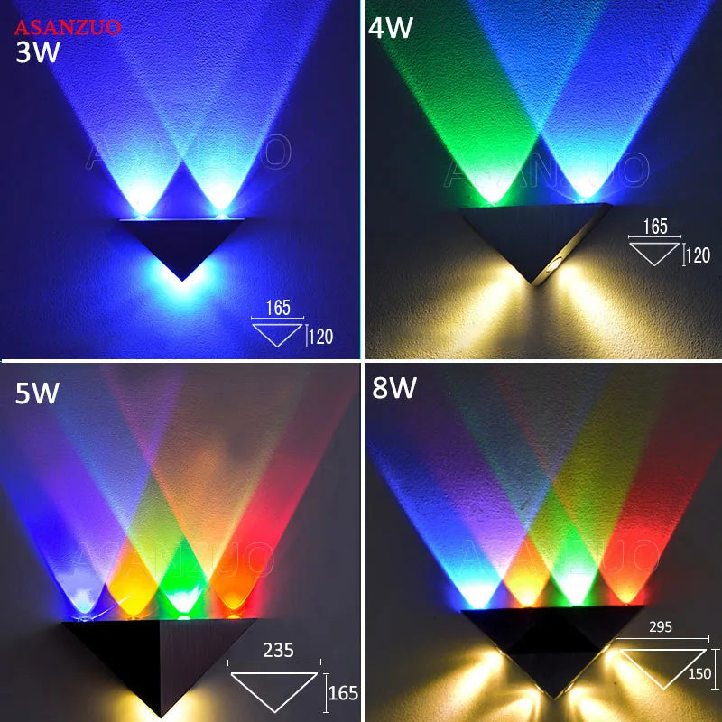 Afralia™ Triangle LED Wall Light - Modern Aluminum Sconce for KTV, Bar, or Home Decor