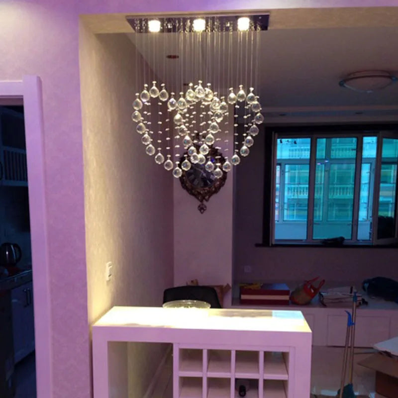 Afralia™ Crystal Chandelier Table Lamp Set - Modern Minimalist Girl Bedroom & Dining Room